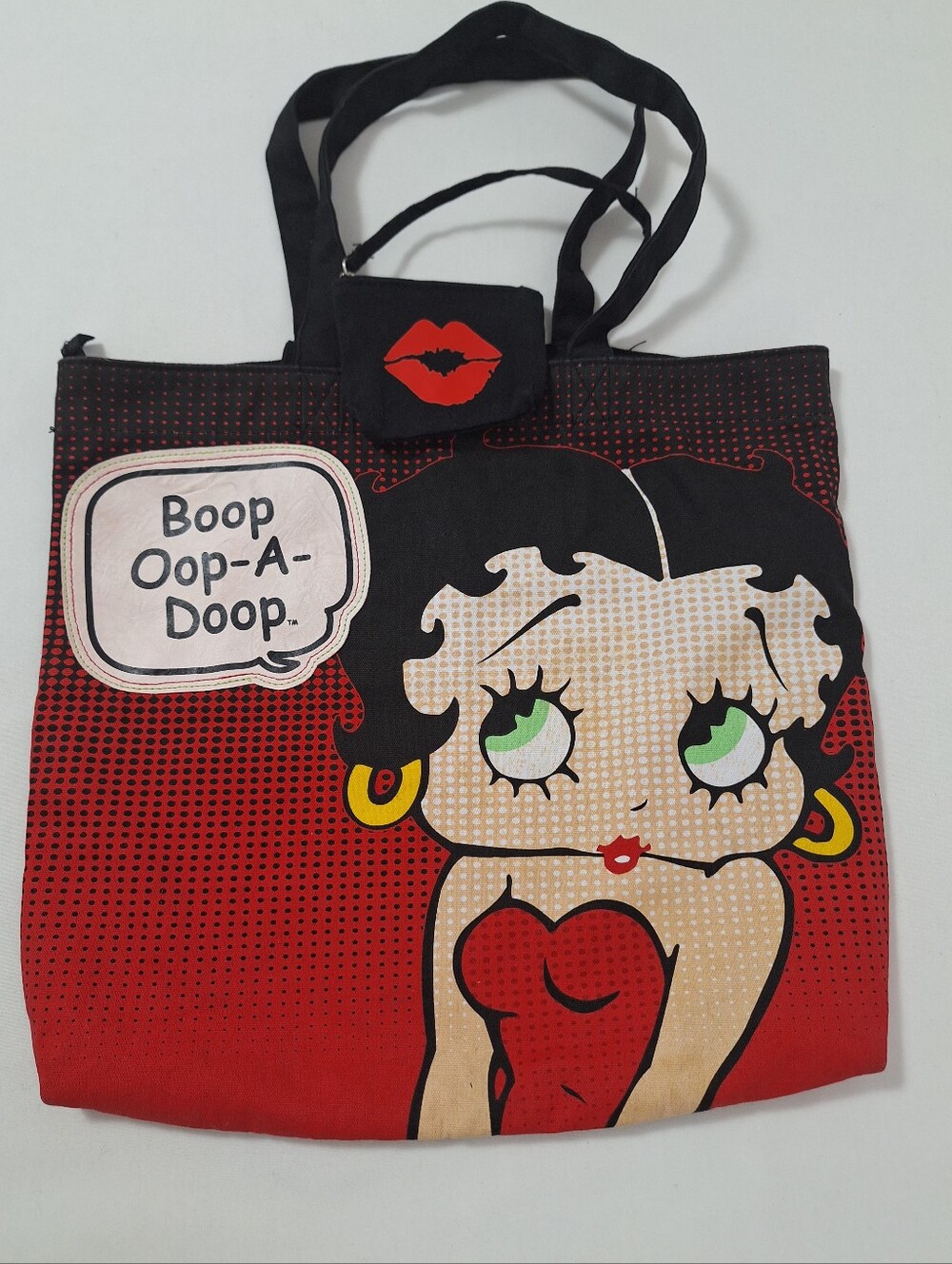 Betty Boop Red Graphic Tote Bag - Boop Oop-A-Doop